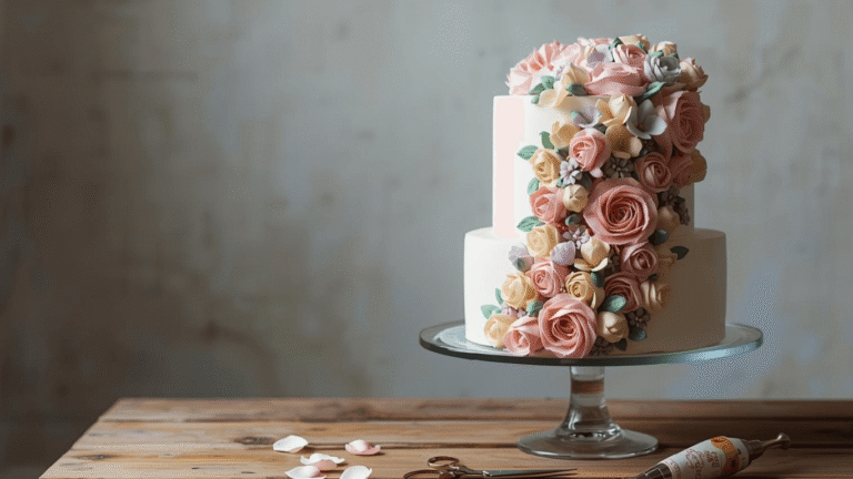 Flower Cake: 6 Easy Steps For Buttercream Blooms