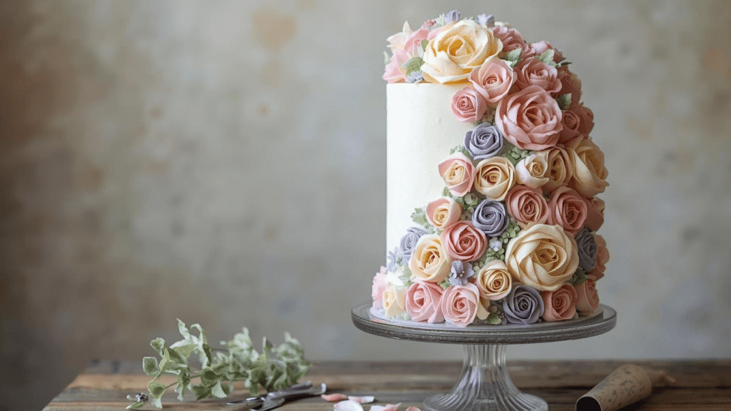 Flower Cake: 6 Easy Steps For Buttercream Blooms