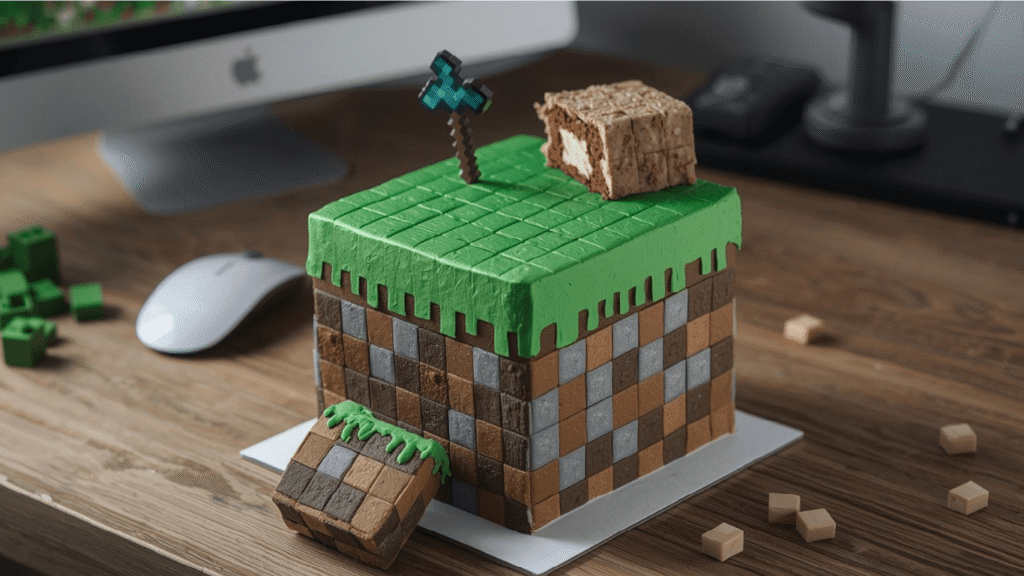 Minecraft Cake: 4 Steps For A Grass Block Masterpiece