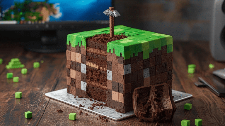 Minecraft Cake: 4 Steps For A Grass Block Masterpiece
