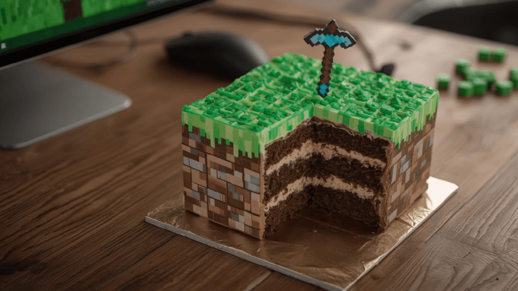 Minecraft Cake: 4 Steps For A Grass Block Masterpiece