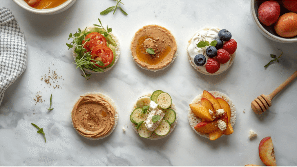 How to make 5 healthy rice cake snacks in minutes