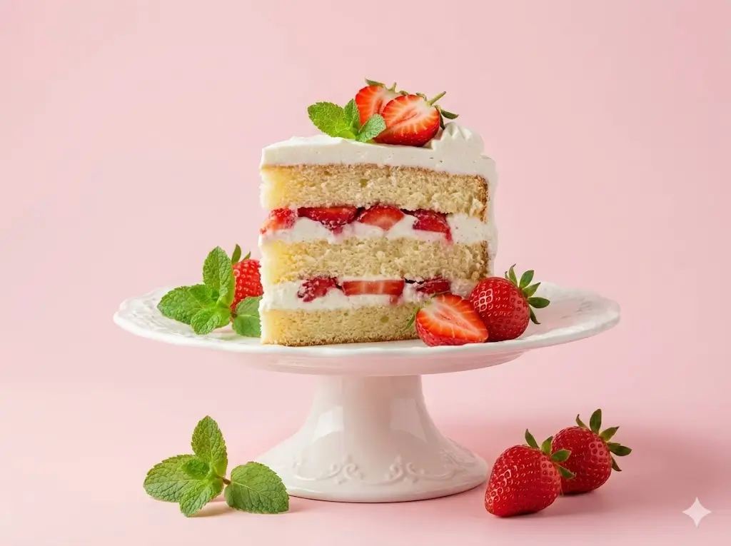 How to Make Strawberry Shortcake Cake in 6 Steps