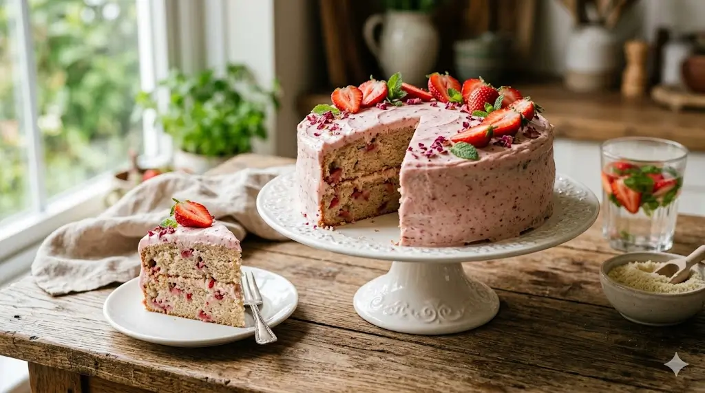 Must-Try: The Secret to a No-Fail, Delicious Healthy Strawberry Cake!