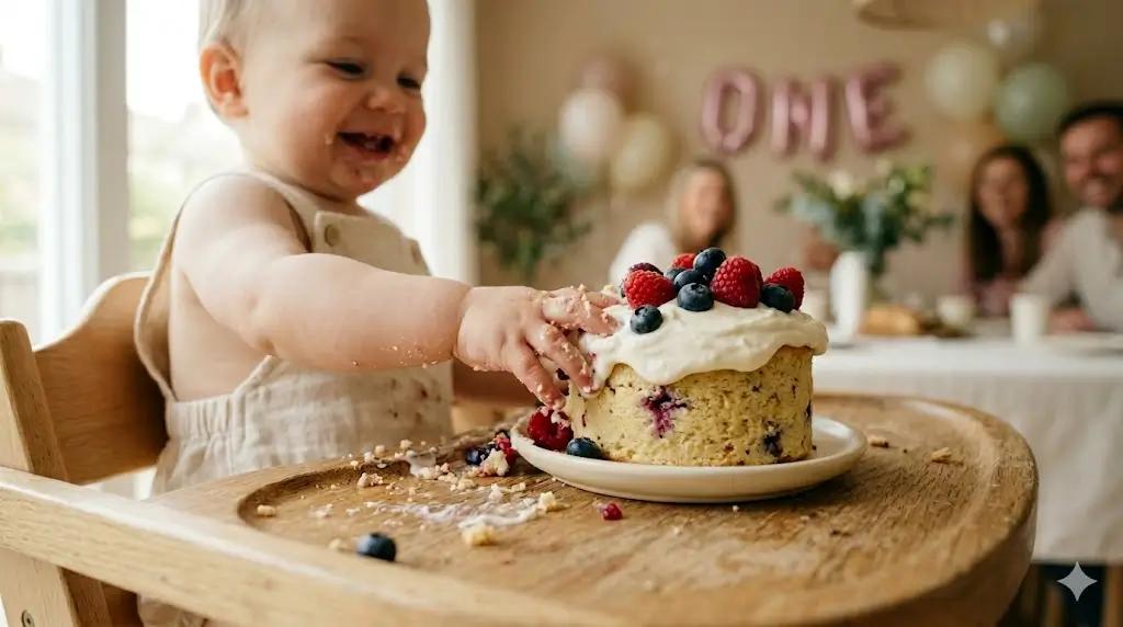 Healthy baby smash cake: 5 steps to bake it