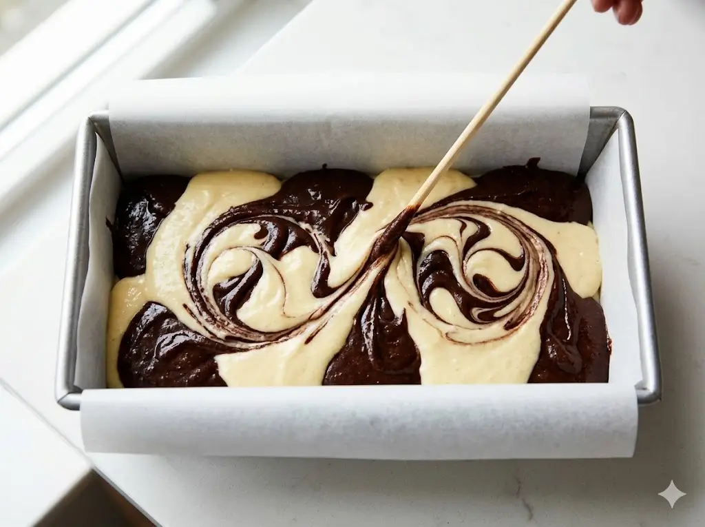 Marble cake: 5 best steps to bake it