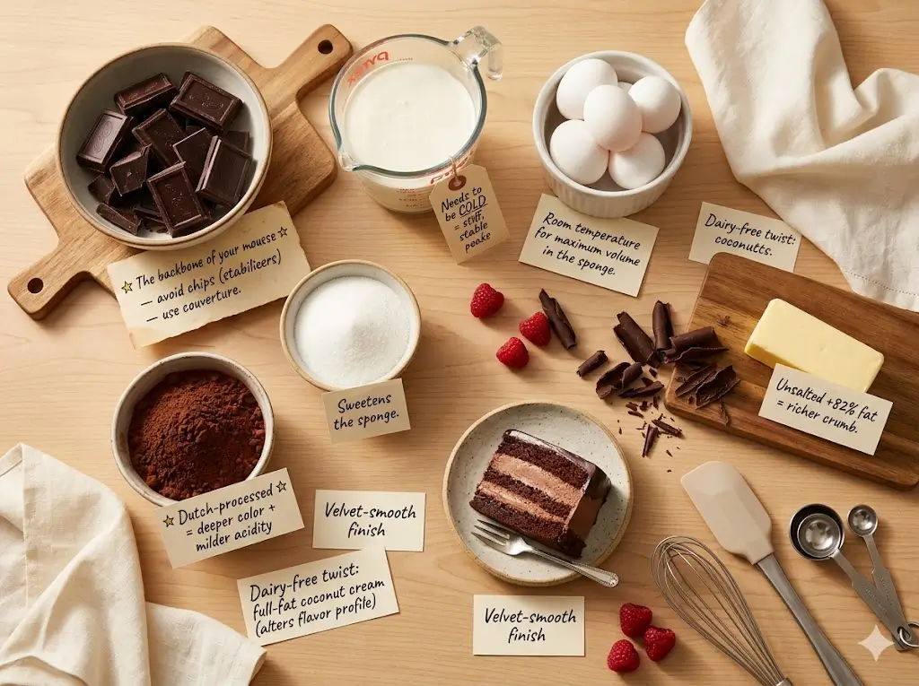 Chocolate mousse cake: 5 best steps to a perfect dessert