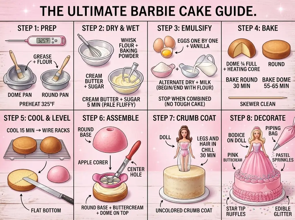 barbie cake: how to make 1 best recipe